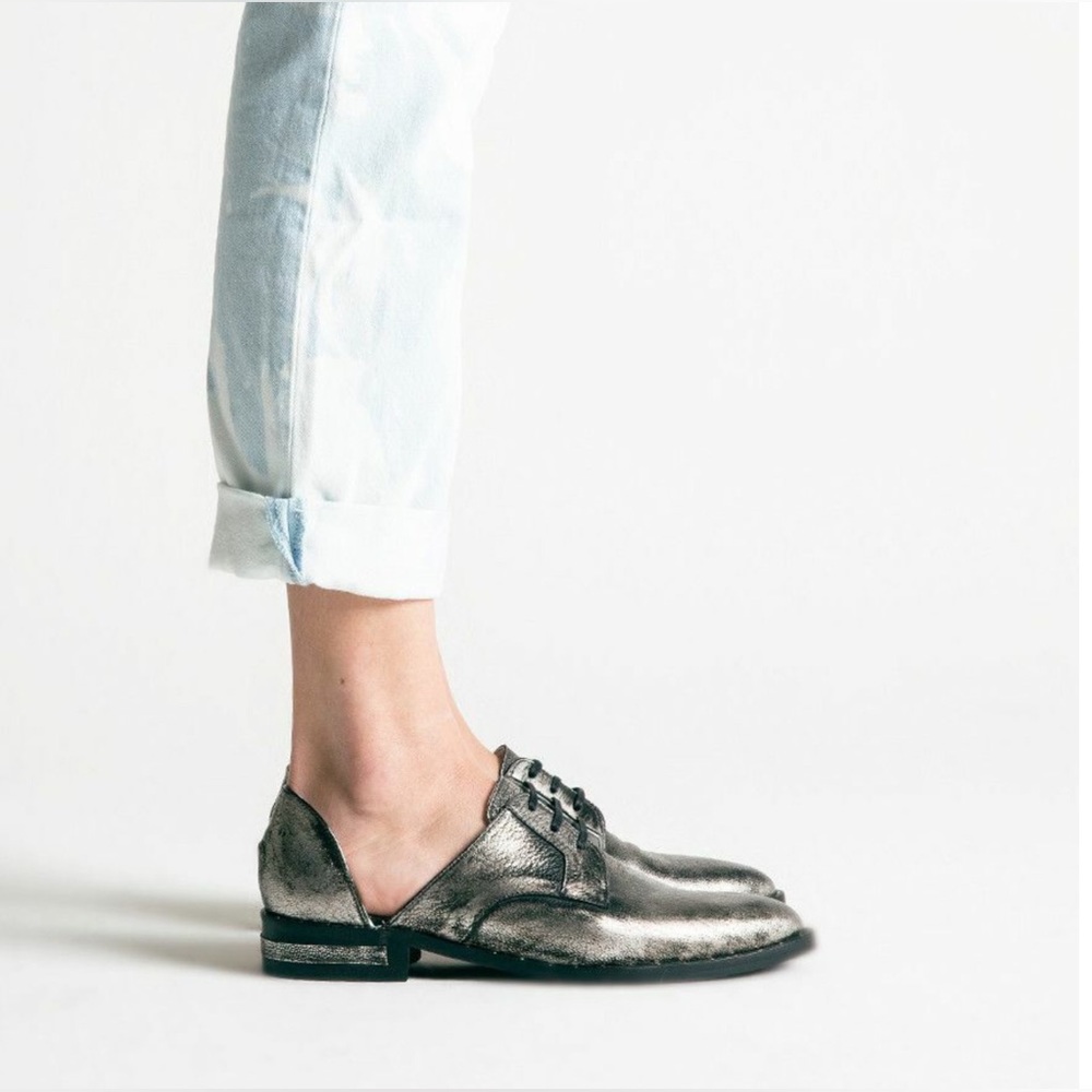 Freda Salvador Wit D'Orsay Oxford Anthracite Metallic 9.5